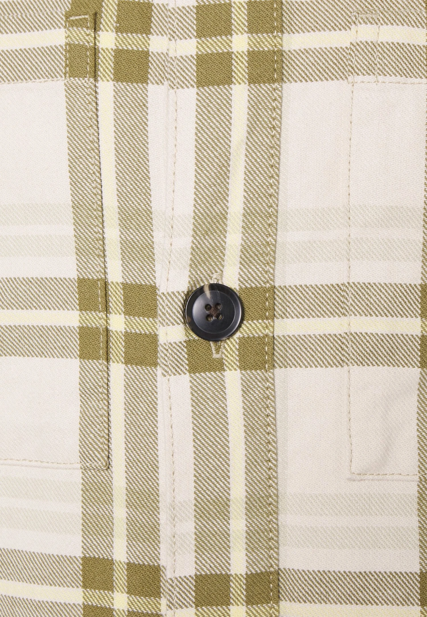 TOM TAILOR Denim Check Shirt Jacket - Summer Jacket - Creme/Olive 3 TOM TAILOR Denim Check Shirt Jacket - Summer Jacket - Creme/Olive - Image 3