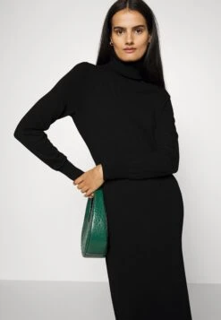 MICHAEL Michael Kors Easy Slit Midi - Day Dress - Black -Modern Classic Shoes Store 3f7f60e32a33461d8455f606b036bef3