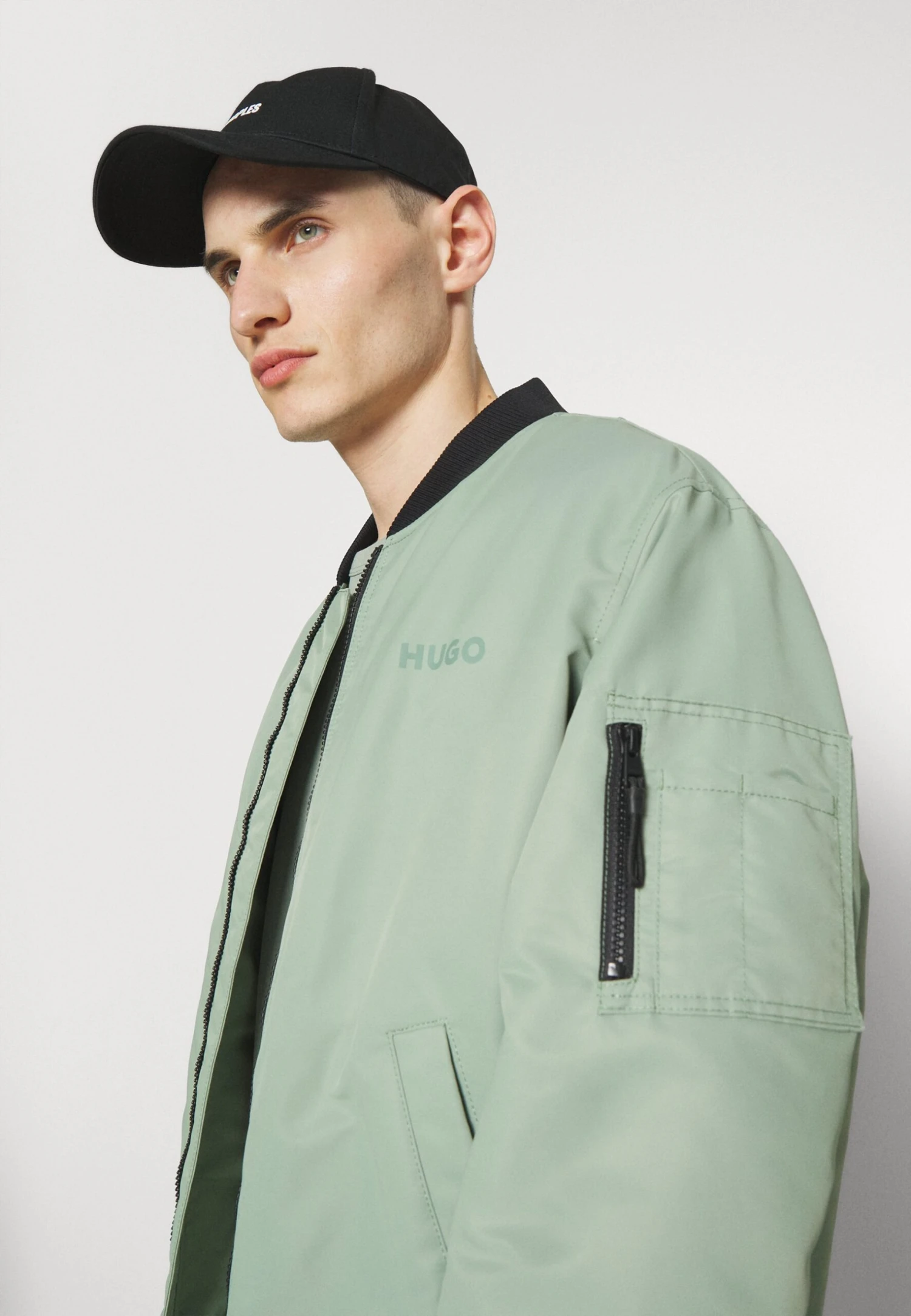 Hugo Byler - Bomber Jacket - Light Pastel Green 4 Hugo Byler - Bomber Jacket - Light Pastel Green - Image 4