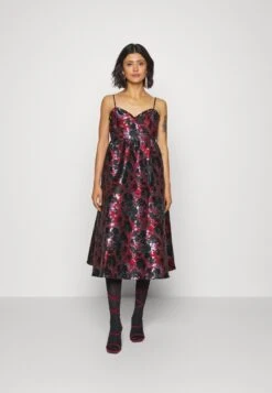 Yasroos Strap Midi Dress Show - Cocktail Dress / Party Dress - Rio Red