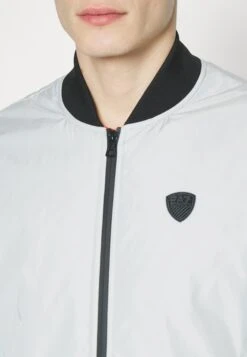 EA7 Emporio Armani Bomber Jacket - Light Grey -Modern Classic Shoes Store 41f33d810ae444f5bcc8b36ae6ef1d2a