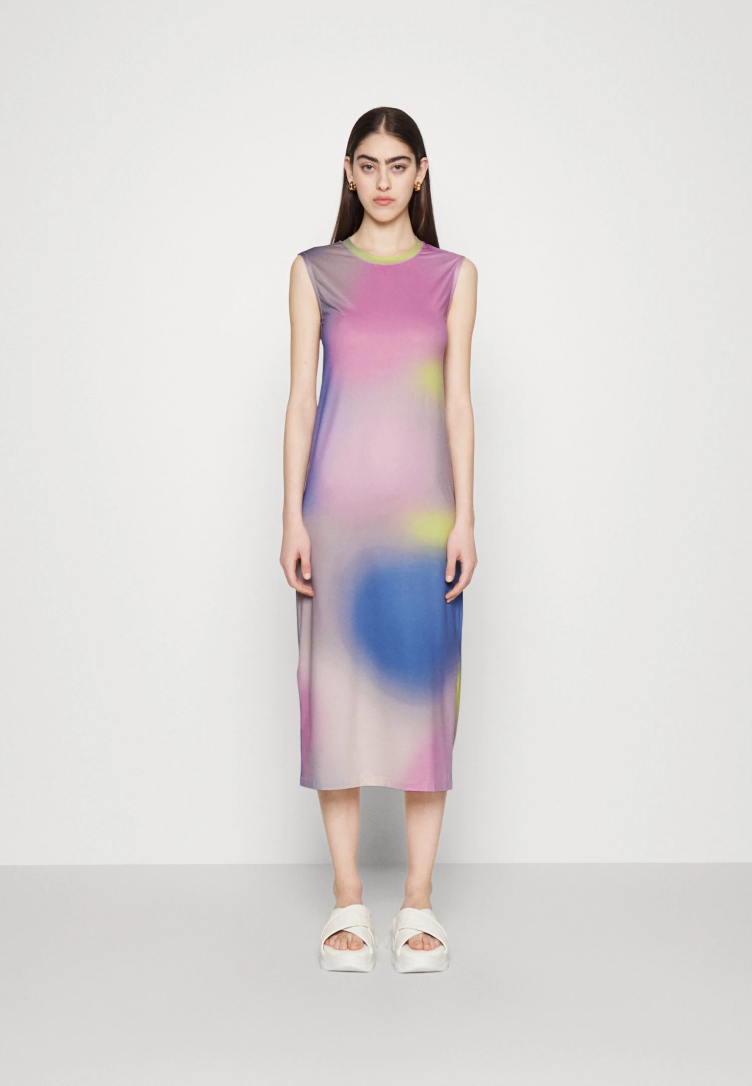 Blanche Comfy Sleeveless Dress - Jersey Dress - Multicolored 1 Blanche Comfy Sleeveless Dress - Jersey Dress - Multicolored