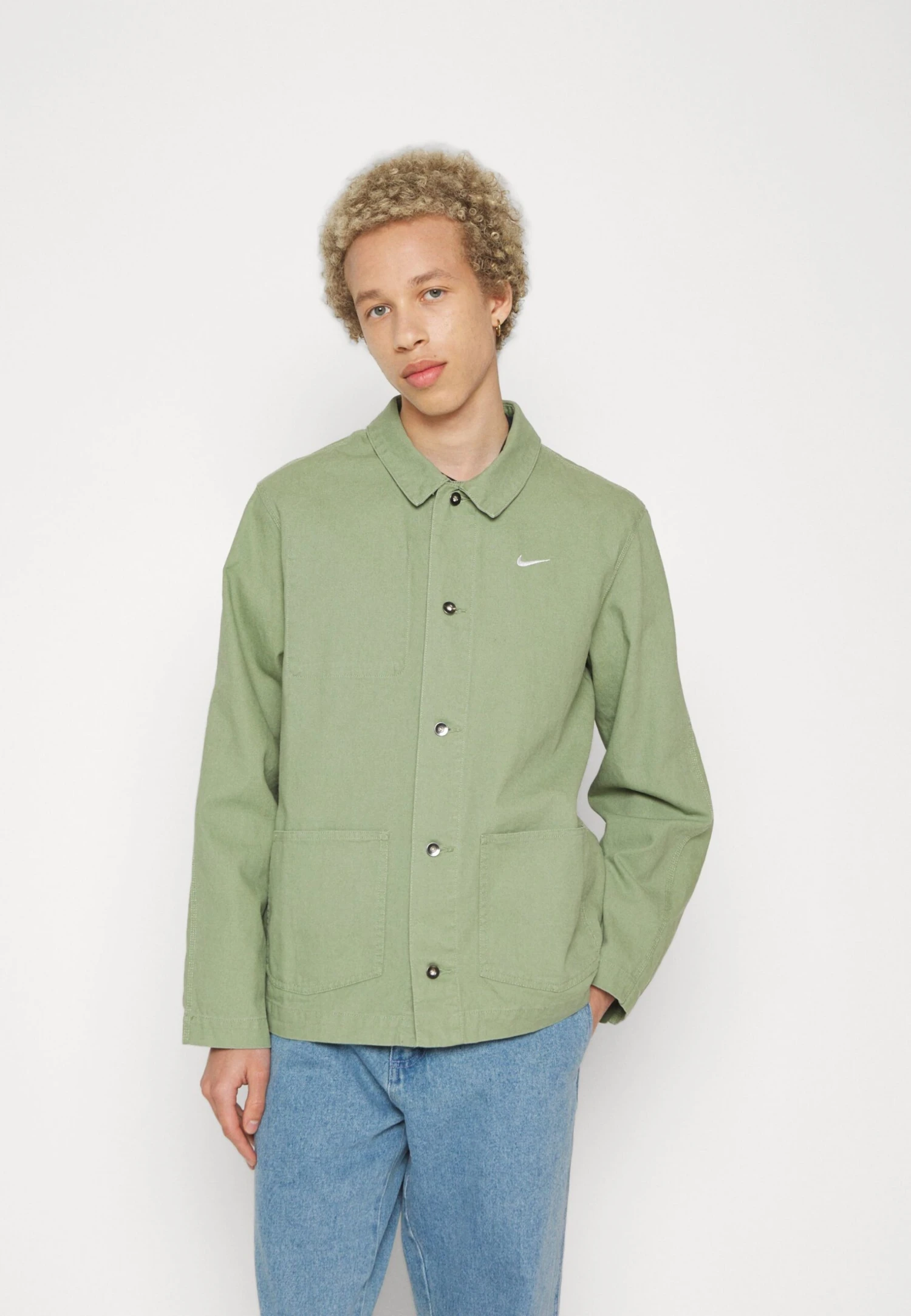 Nike Sportswear Chore Coat - Summer Jacket - Oil Green/White 3 Nike Sportswear Chore Coat - Summer Jacket - Oil Green/White - Image 3