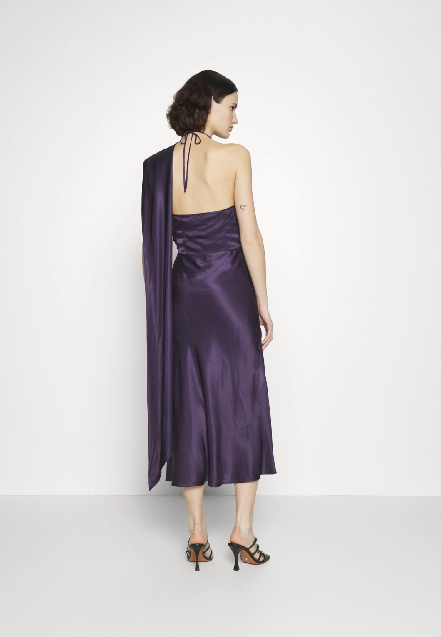 Materiel Long Scarf Dress - Cocktail Dress / Party Dress - Deep Purple 5 Materiel Long Scarf Dress - Cocktail Dress / Party Dress - Deep Purple - Image 5