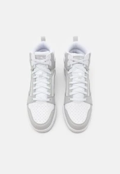 Puma Rebound Unisex - High-Top Trainers - White/Ash Gray -Modern Classic Shoes Store 44c95a2255e443dfb98deec613724629