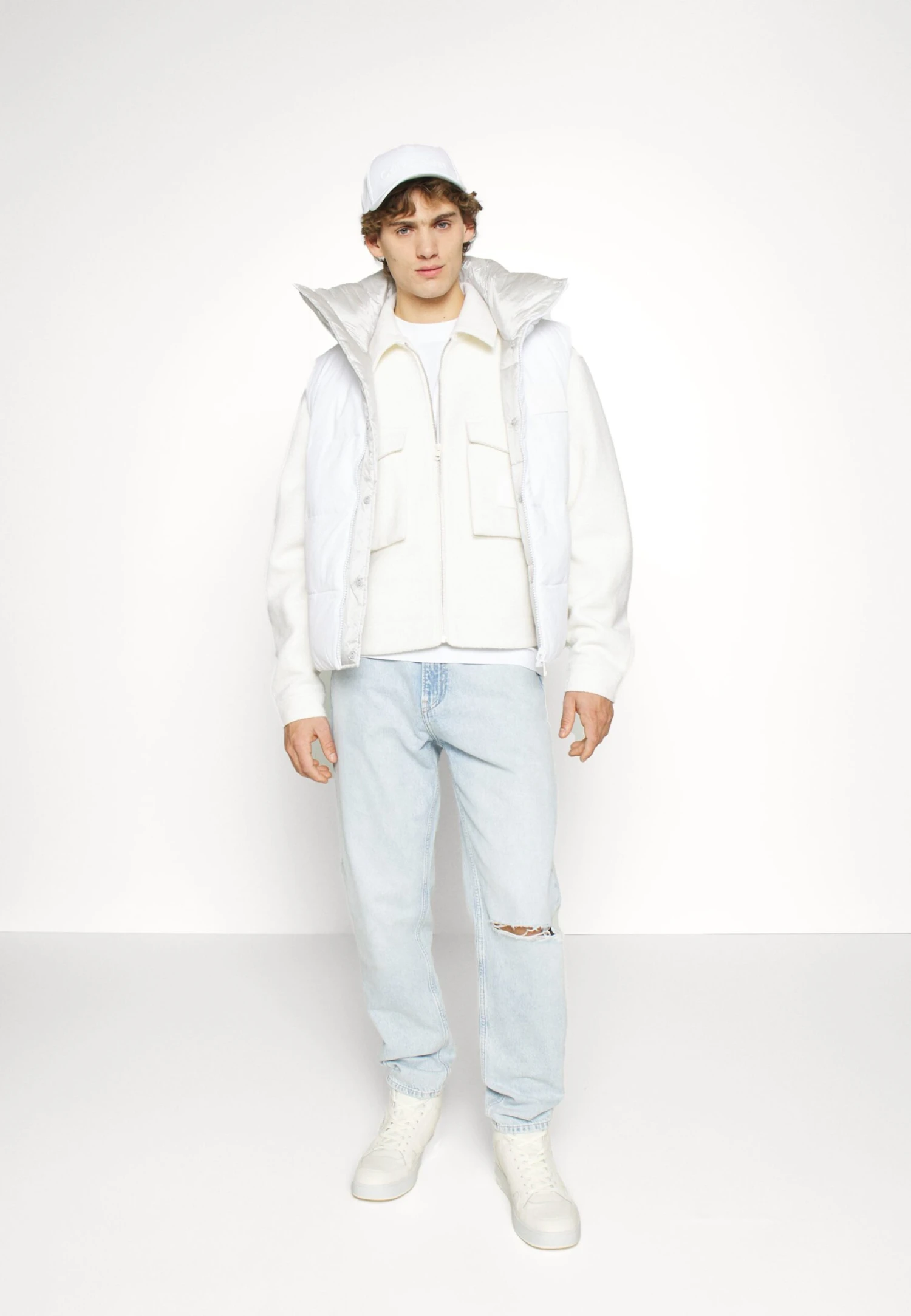 Calvin Klein Jeans Boxy - Summer Jacket - Ivory 2 Calvin Klein Jeans Boxy - Summer Jacket - Ivory - Image 2