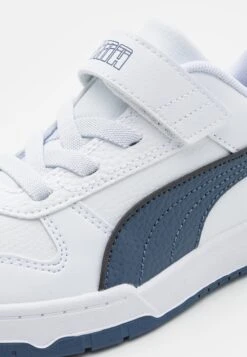 Puma Game Ac Unisex - Trainers - White/Inky Blue/Dark Coal/Team Gold -Modern Classic Shoes Store 46cb49f3a05a428bb2f69640f7b14bab