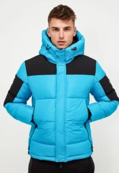 Peyton Short Puffer Jacket - Winter Jacket - Bright Blue