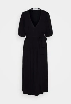 Selected Femme Slfevita 2/4 Midi Wrap Dress - Day Dress - Black -Modern Classic Shoes Store 47c3fa988e9d4155a2a1b769d81d51fa