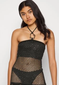 Jaded London Venus Knit Mix Halter Neck Maxi Dress - Cocktail Dress / Party Dress - Black -Modern Classic Shoes Store 490b925f462c487e8b50ec4e4aac5042