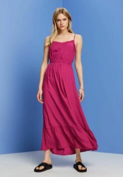 Edc By Esprit Light - Maxi Dress - Dark Pink -Modern Classic Shoes Store 49249ff31e4a41f98b5bebb1b4675a1b