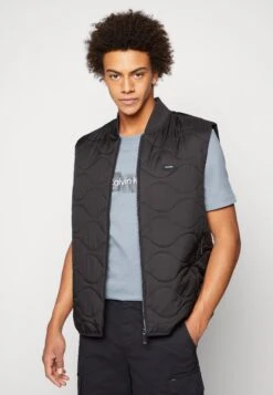 Calvin Klein Crinkle Onion Vest - Waistcoat - Black -Modern Classic Shoes Store 49b1999280244c768efe4e4bb0bd0f96
