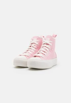 Converse Chuck Taylor All Star Lift - High-Top Trainers - Sunrise Pink/Vintage White -Modern Classic Shoes Store 4a6189629ed0467c9254b2fa09781f99