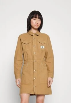 Calvin Klein Jeans Trucker Dress Canvas - Denim Dress - Denim Medium