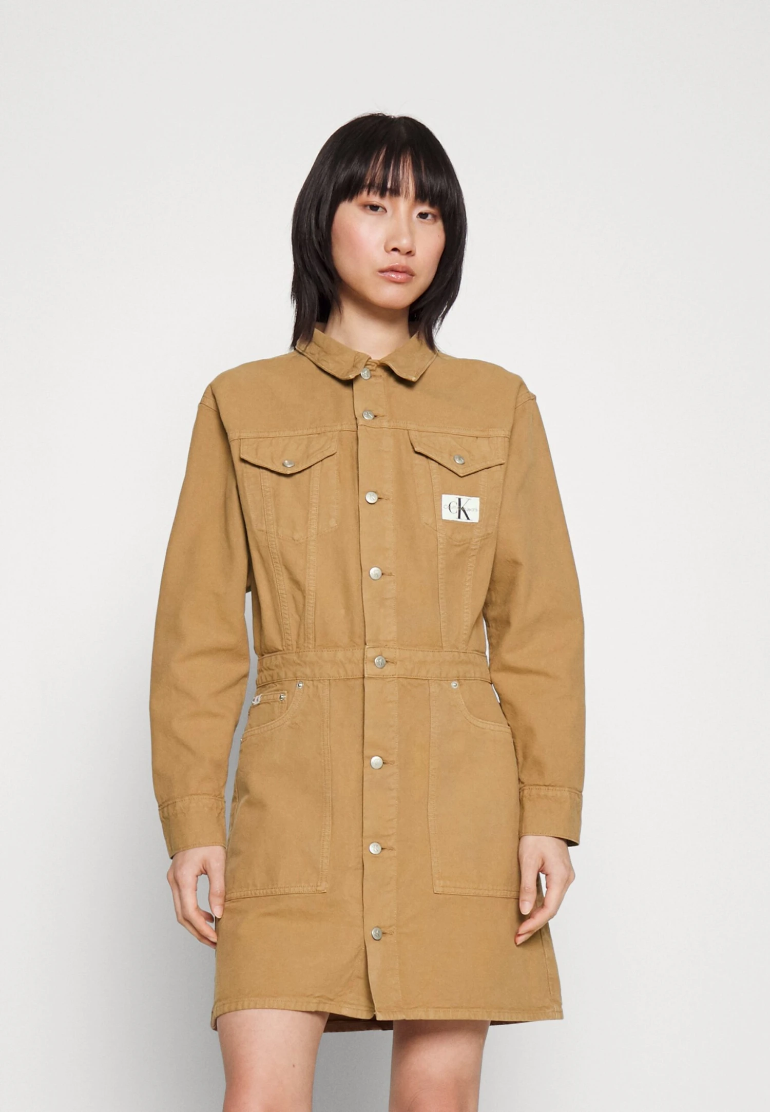 Calvin Klein Jeans Trucker Dress Canvas - Denim Dress - Denim Medium 1 Calvin Klein Jeans Trucker Dress Canvas - Denim Dress - Denim Medium