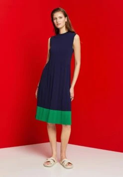 ESPRIT Ärmelloses Mit Rundhals - Jumper Dress - Dark Blue -Modern Classic Shoes Store 4e5e029a69e74760a2dd10548c46ec7f