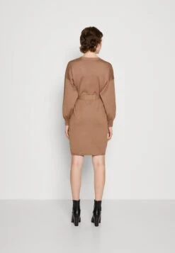 Vila Vitracy Dress - Jumper Dress - Brown Lentil/Black -Modern Classic Shoes Store 4f329efb9d5144b3aaf9aa287b9c4969