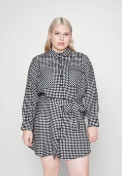 Nmerik Shirt Dress Wvn Curve - Day Dress - Black/White