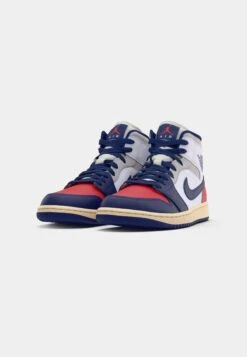 AIR JORDAN 1 MID - High-top Trainers - White/deep Royal Blue/university Red/neutral Grey/sail -Modern Classic Shoes Store 5317724ff1494c81a45714966260c8e8