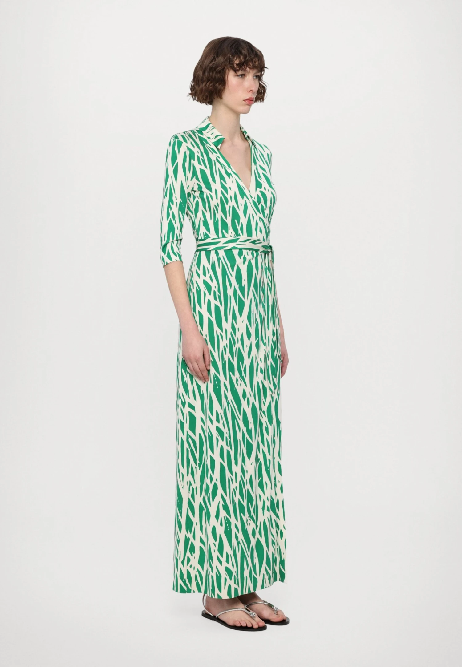 DIANE VON FURSTENBERG ABIGAIL WRAP DRESS - Day Dress - Green 4 DIANE VON FURSTENBERG ABIGAIL WRAP DRESS - Day Dress - Green - Image 4