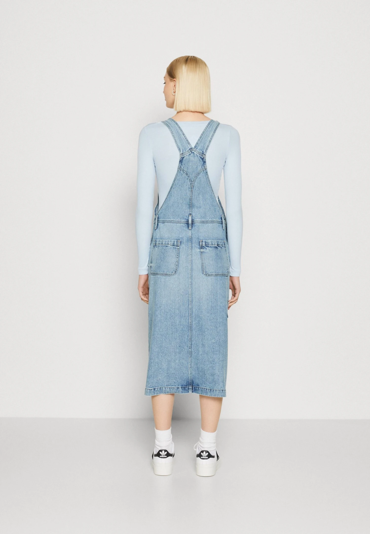 COTTON ON Pinafore Midi Dress - Denim Dress 3 COTTON ON Pinafore Midi Dress - Denim Dress - Image 3