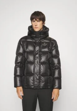 Blauer Hoodie Jacket Square Stitching - Down Jacket - Black