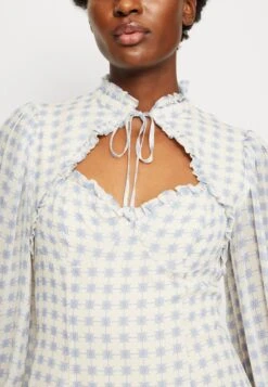 By Malina Lucille Mini Dress French Ditsy - Cocktail Dress / Party Dress - Mottled Light Blue -Modern Classic Shoes Store 55cdd122d2734ac197b2f8ff5b6a3a5b