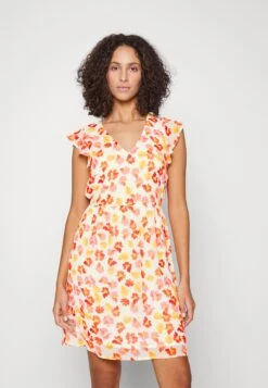 Vero Moda Tall Vmruna Cap Sleeve Short Dress - Day Dress - Pristine Aop:Runa