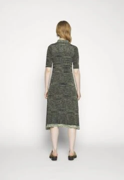 Space Dye Polo Dress - Jumper Dress - Navy/Lime/Black -Modern Classic Shoes Store 608bf76c5cff4ae380a229457e2a8067