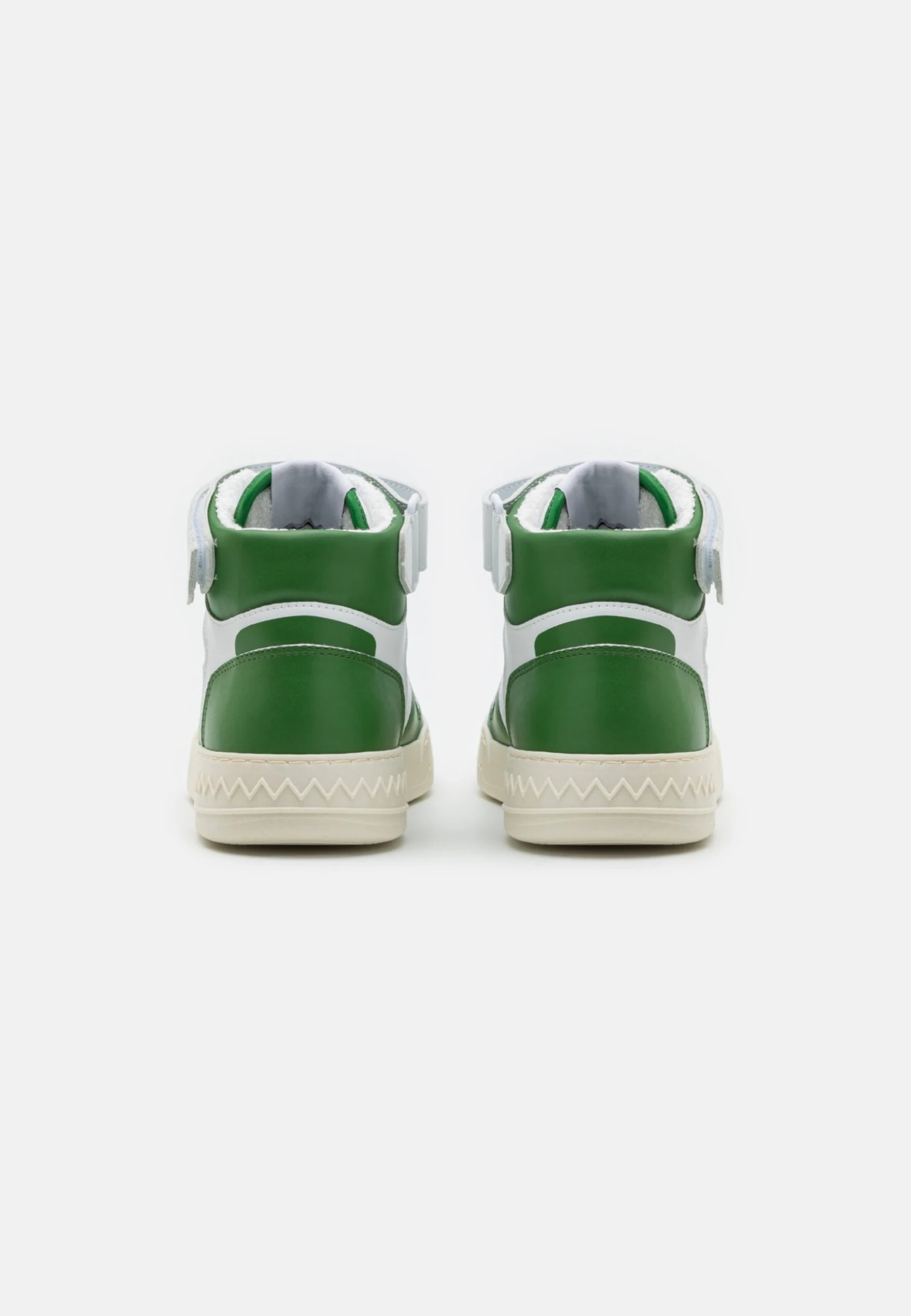 Unisex - High-Top Trainers - Green/White 3 Unisex - High-Top Trainers - Green/White - Image 3