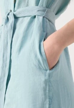 Marc O'Polo SHIRT DRESS SHORT LENGTH COLLAR BELT AT WAIST - Shirt Dress - Pure Teal -Modern Classic Shoes Store 621c9d8a02d44298886fd637a6ba5222