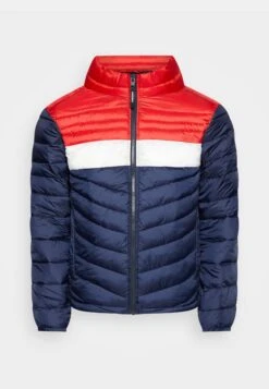 Jack & Jones Jjehero Puffer Collar - Light Jacket - Navy Blazer /True Red -Modern Classic Shoes Store 64e58af009774052a85c00b3d36287a3
