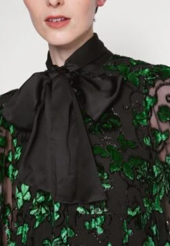 Alice + Olivia Rowen Bow - Cocktail Dress / Party Dress - Black/Emerald -Modern Classic Shoes Store 6588cbeed186418c8d48aa2052073e5f