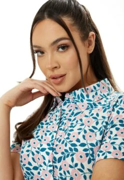 Liquorish Floral Print - Maxi Dress - Blue -Modern Classic Shoes Store 65be0053fd41491c890f80c677def17b