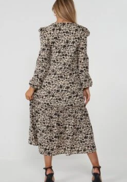 Floral Dip Hem Midi With Tie Waist - Day Dress -Modern Classic Shoes Store 65f2940cba0c485983f0e987d34b4820