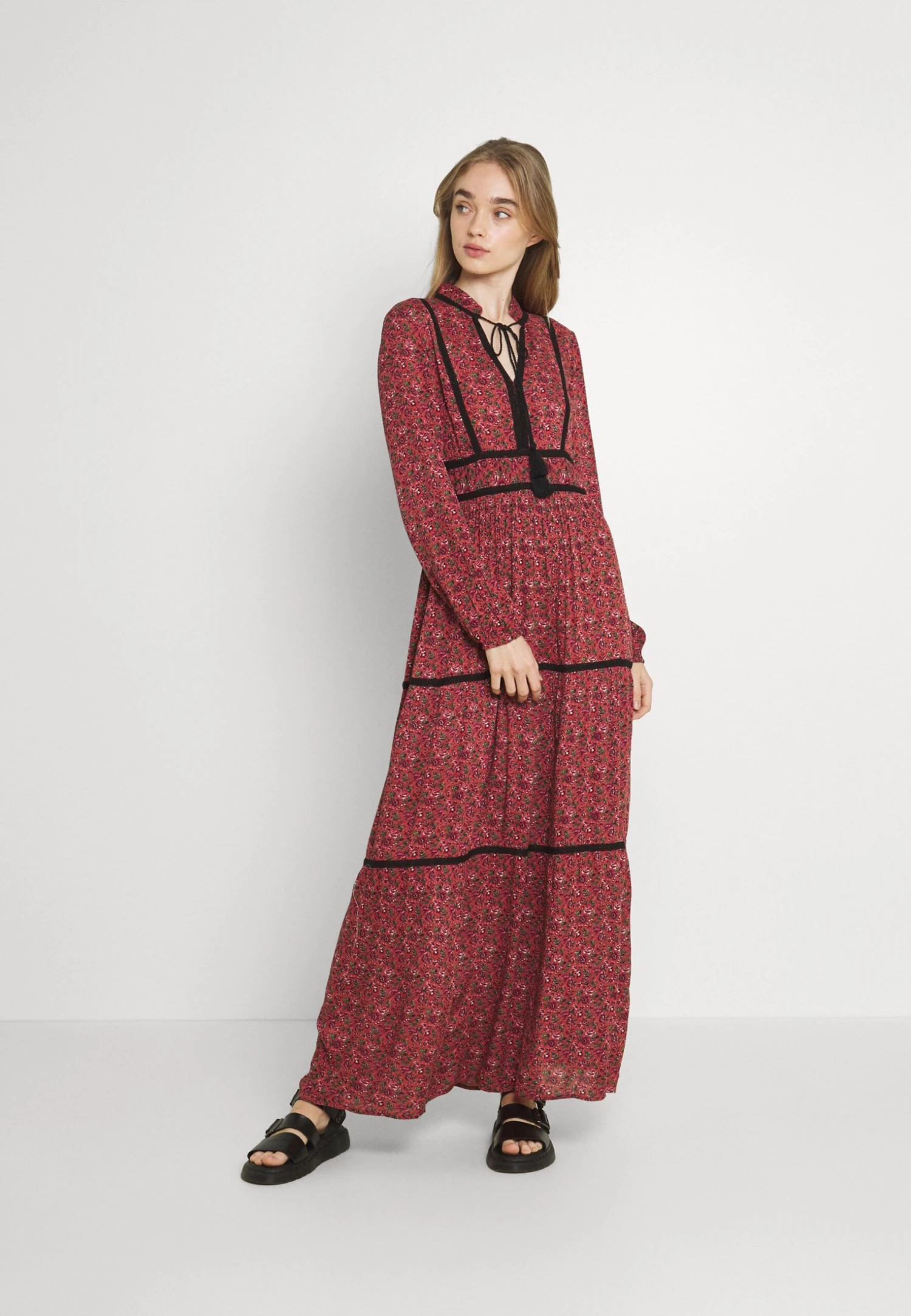 Vero Moda Vmalice Ancle Dress - Maxi Dress - Marsala/Rosey 1 Vero Moda Vmalice Ancle Dress - Maxi Dress - Marsala/Rosey