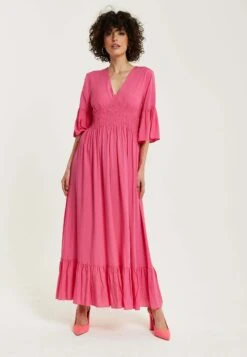 Liquorish Maxi With Frill Sleeves - Maxi Dress