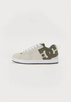 DC SHOES COURT GRAFFIK UNISEX - Trainers - Olive/offwhite -Modern Classic Shoes Store 68b3ae9e650d4e6fae583257fbdbd52f