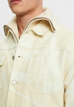 ESPRIT Gemusterte Trucker - Denim Jacket - Beige -Modern Classic Shoes Store 6904fdfa1a7f435e8489ce565c8ad5fc