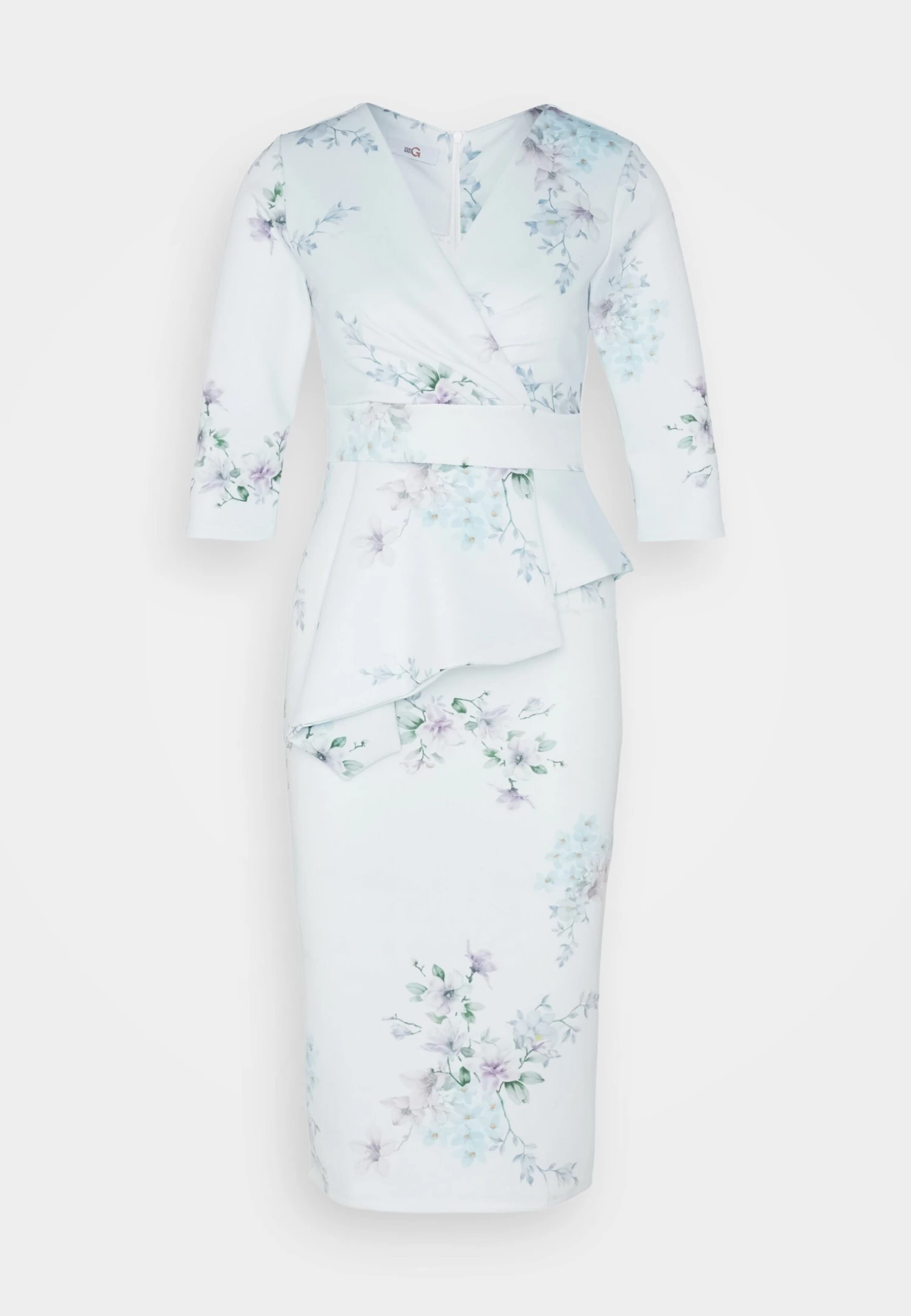 Wal G Wedding - Isabella Wrap Midi - Cocktail Dress / Party Dress - Light Blue 5 Wal G Wedding - Isabella Wrap Midi - Cocktail Dress / Party Dress - Light Blue - Image 5