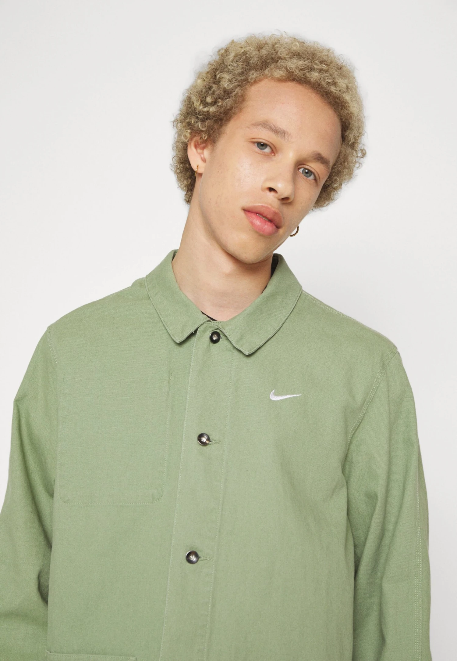 Nike Sportswear Chore Coat - Summer Jacket - Oil Green/White 7 Nike Sportswear Chore Coat - Summer Jacket - Oil Green/White - Image 7