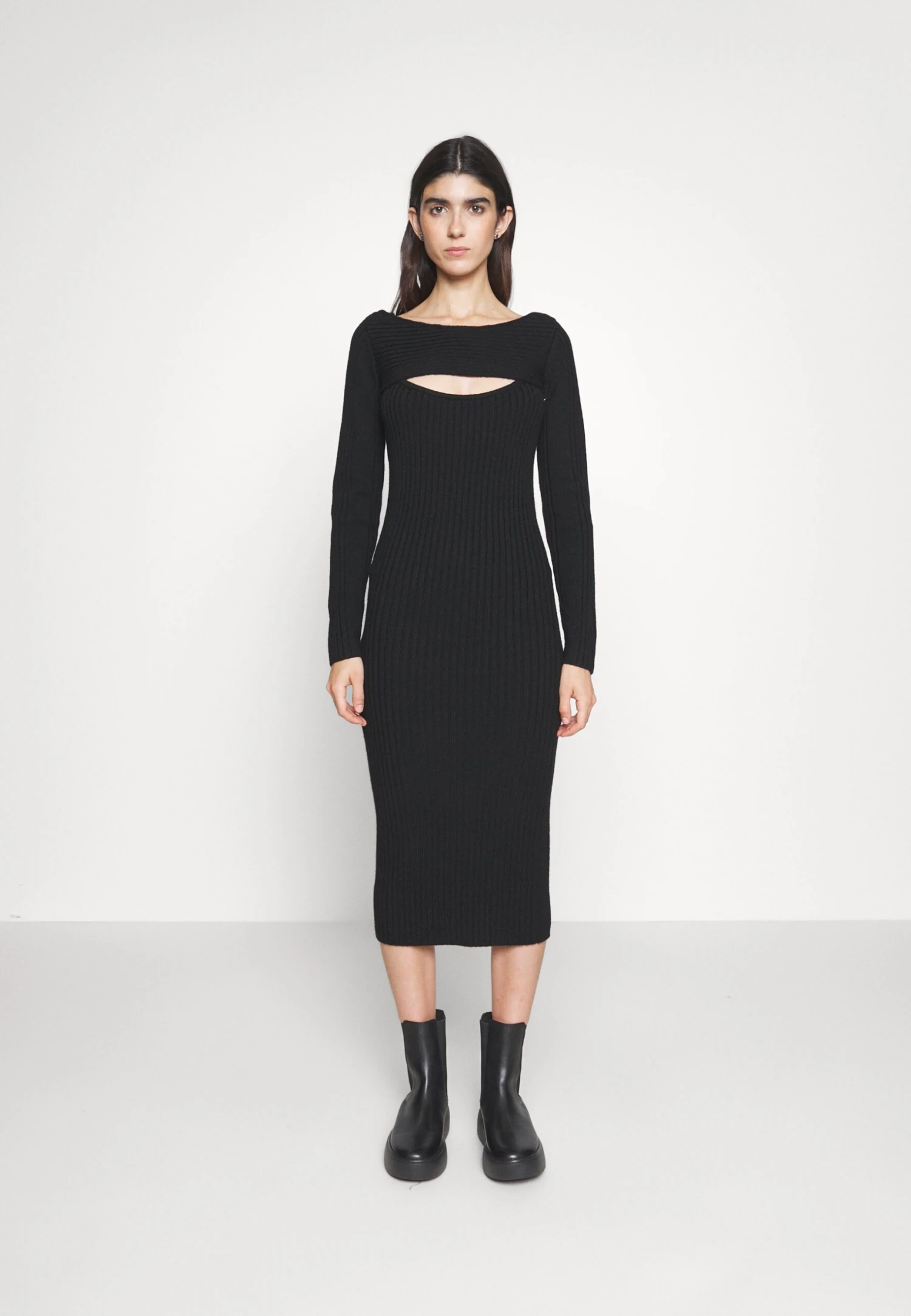 Calvin Klein Layered Dress - Jumper Dress - Black 1 Calvin Klein Layered Dress - Jumper Dress - Black
