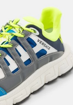 Versace Trigreca Unisex - Trainers - Blue/Giallo Fluo/Argento -Modern Classic Shoes Store 6ca058a34df642cbbf22982be69b31ef