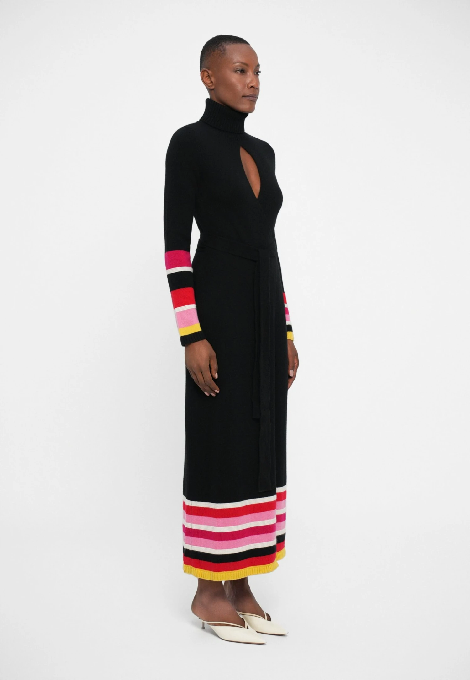 DIANE VON FURSTENBERG BEA SWEATER DRESS - Jumper Dress - Black Combo 4 DIANE VON FURSTENBERG BEA SWEATER DRESS - Jumper Dress - Black Combo - Image 4