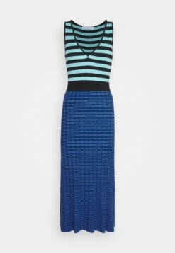 Slinky Dress - Jumper Dress - Aqua/Black/Oxford Blue -Modern Classic Shoes Store 71cfae04d18643bda19dd0e22c0b0a11