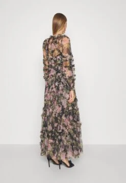 Needle & Thread English Rose Diamond Ruffle Gown - Occasion Wear - Graphite -Modern Classic Shoes Store 72f5231e2b914a77ad481ee59cefe5ec