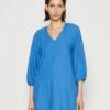 Marc O'Polo Dress Short Length A Line Feminine Neckline - Day Dress - Summer Sky
