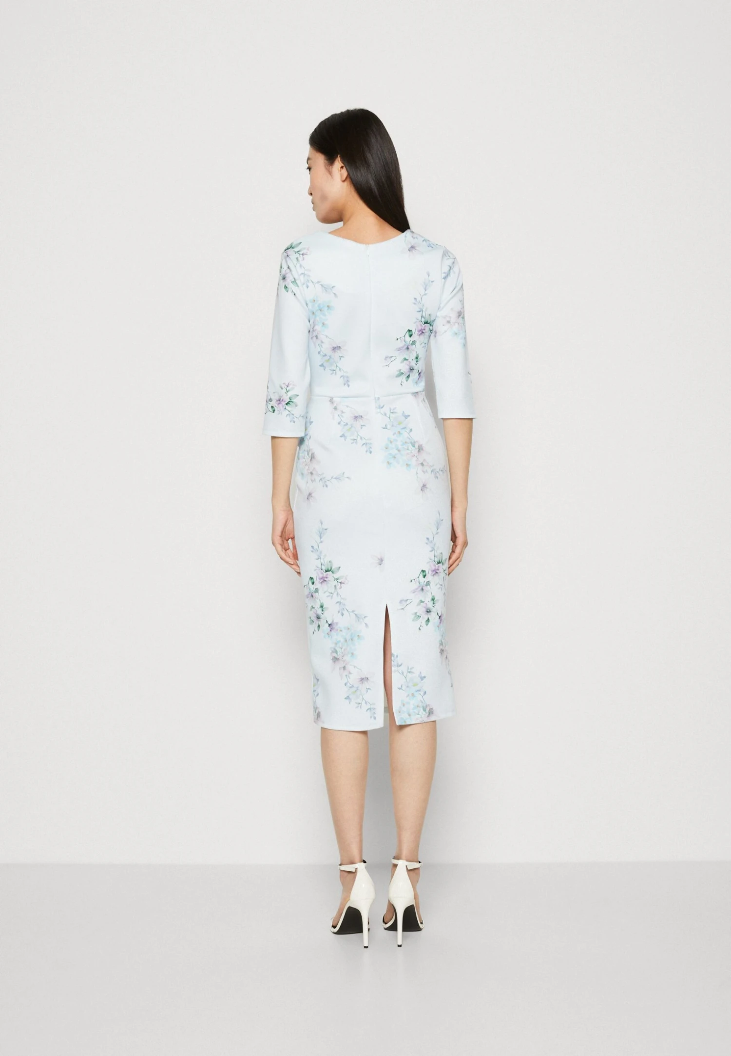 Wal G Wedding - Isabella Wrap Midi - Cocktail Dress / Party Dress - Light Blue 3 Wal G Wedding - Isabella Wrap Midi - Cocktail Dress / Party Dress - Light Blue - Image 3