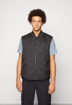 Calvin Klein Crinkle Onion Vest - Waistcoat - Black