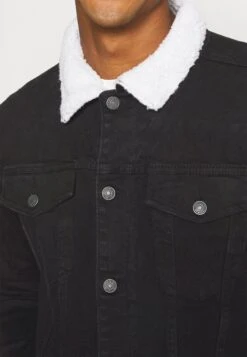 Denim Project Kash Teddyc Denim Jacket - Denim Jacket - Black -Modern Classic Shoes Store 75c39f1af203473785d085c2e523bbea